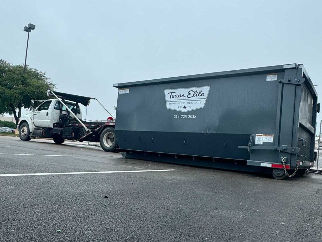 Construction dumpster rental near me in Ennis, TX​ by Texas Elite Dumpster Rentals